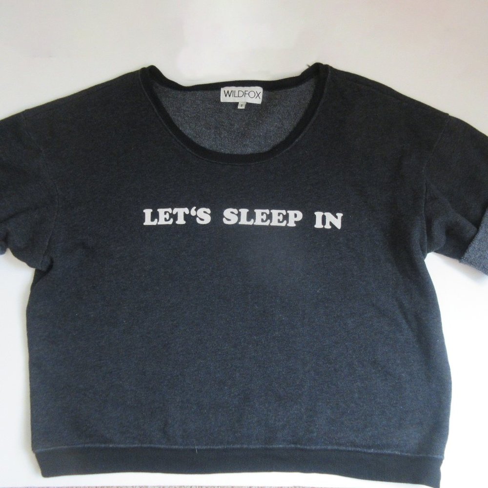 Wildfox "Let's Sleep In" Shortsleeve Sweatshirt S View 2